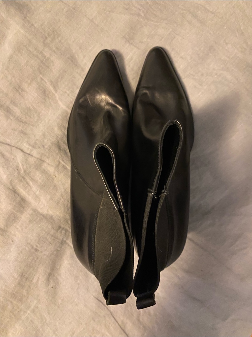 Michael Kors Black Leather Women's Ankle Boots size 11 - worn only a few times - Picture 4 of 5